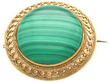 Malachite Brooch in Yellow GOld