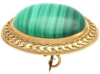 Antique Malachite Brooch