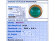 Malachite Brooch IDGL Grading Report Card