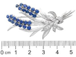 white gold floral brooch