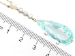 Pear Cut Aquamarine Drop Pendant size