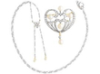pearl and diamond pendant with chain