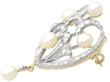 heart shaped antique pearl and diamond pendant