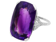 antique Cushion Cut Amethyst Ring