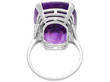 Cushion Cut Amethyst Ring underside