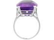 Cushion Cut Amethyst Ring in Platinum