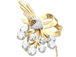 antique Diamond Ribbon Spray Brooch