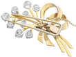 Diamond Ribbon Spray Brooch reverse