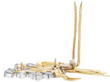 Diamond Ribbon Spray Brooch open