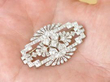 4.52 Carat Diamond Brooch in hand