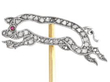close up diamond pig brooch