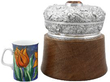 Silver Humidor Cigar Box with Mug