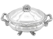 Silver Tureen Dish with Lid Overhead
