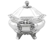 Silver Tureen Dish with Lid End View
