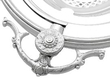 Antique Silver Roll Top Breakfast Dish detail