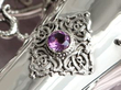 Lindisfarne Silver Vase close up