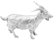 Sterling Silver Goat Table Ornament