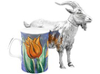 Sterling Silver Goat Table Ornament with Mug