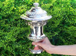 Victorian Silver Trophy Cup with Cover outside