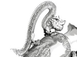 19th Century Chinese Silver Vase handle