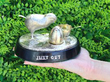 Victorian Silver Bird Condiment Set outside