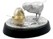 antique Victorian Silver Bird Condiment Set