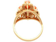 3 Carat Coral Ring in Gold back