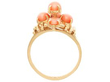 3 Carat Coral Ring in Gold side
