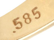 Coral Ring in Gold hallmarks