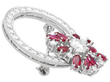 ruby and diamond circular brooch