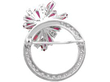 ruby circular brooch