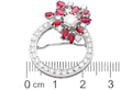 vintage ruby circular brooch size