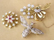 gemstone brooches