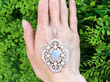 Antique Opal and Diamond Pendant with Pearls outside