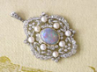 Opal and Diamond Pendant with Pearls