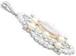 antique opal diamond pearl pendant side