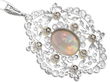Antique Opal and Diamond Pendant with Pearls reverse
