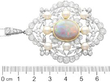 Antique Opal and Diamond Pendant with Pearls size