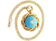 Victorian Gold Turquoise yellow gold Pendant