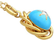 Victorian Gold Turquoise Pendant side