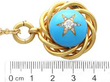 Victorian Gold Turquoise Pendant size