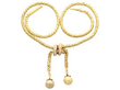 Pearl Gold Rope Twist Necklace