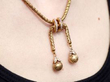 Antique Gold Rope Twist Necklace on chest