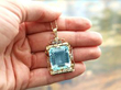 aquamarine pendant in gold