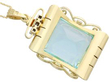 Aquamarine Pendant in Yellow Gold reverse