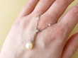 1920s Pearl Drop Necklace with Diamonds in platinum