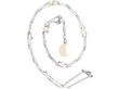 platinum 1920s Pearl Drop Necklace with Diamonds