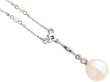 1920s Pearl Drop Necklace with Diamonds reverse