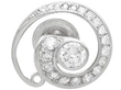 vintage Diamond Twirl Earring in White Gold
