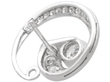 Diamond Twirl Earring in White Gold reverse